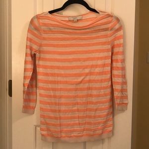 3/4 sleeved LOFT coral top
